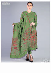 Dhanak Embroidered 3-Piece Suit with Matching Dhanak Embroidered Dupatta