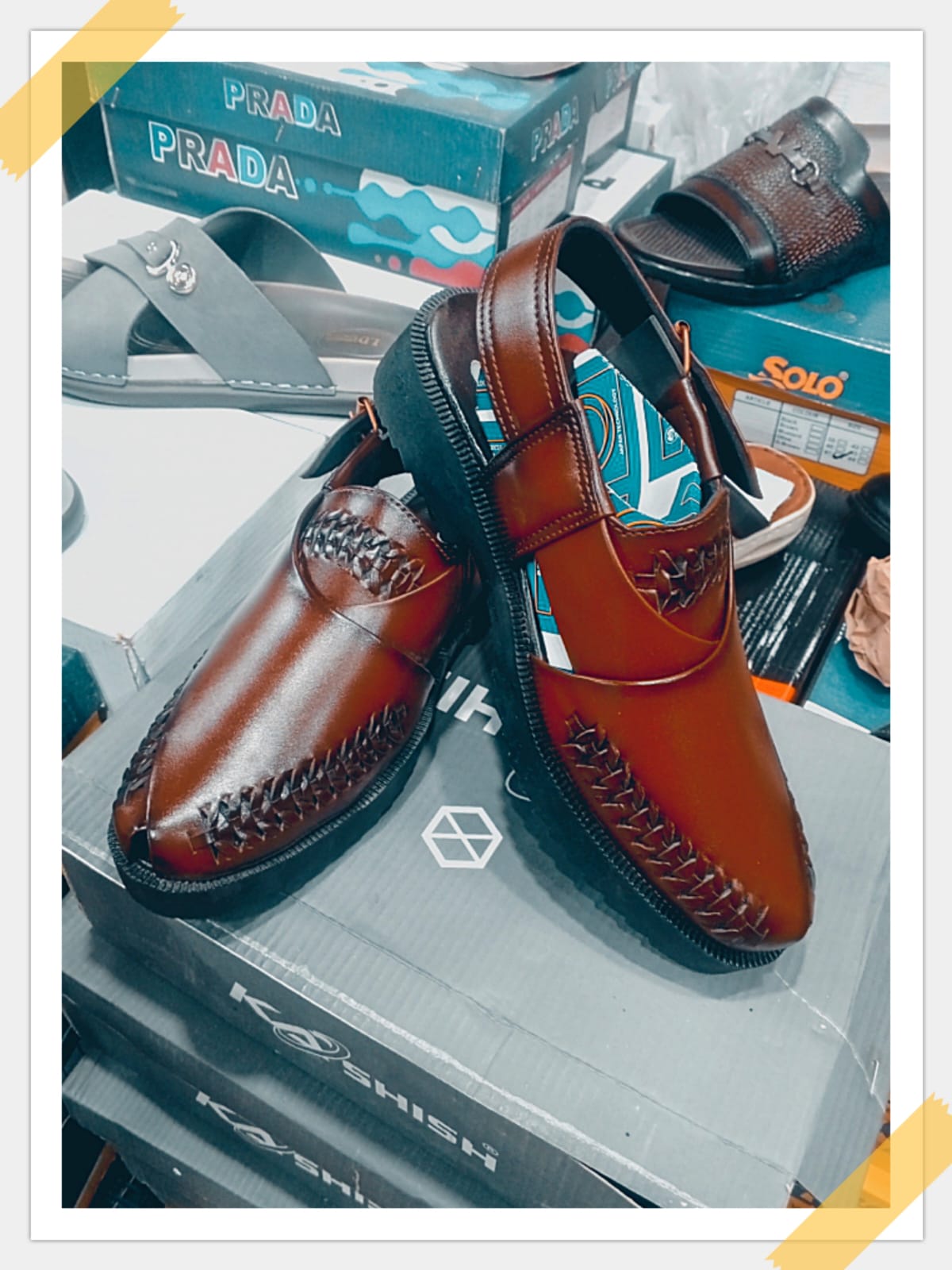 3 Inch Height Increase Skull Pure Leather Shoes & Keheri Peshawari Chappal – Brown & Black