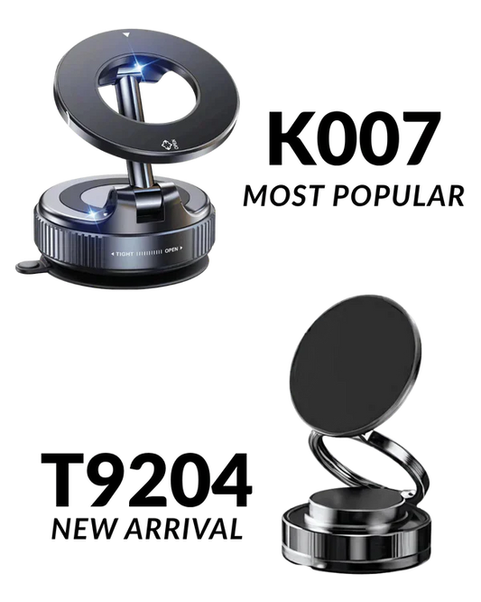 Magnetic + Vacuum Suction Phone Mount